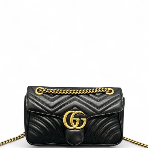Gucci Matelasse Small GG Marmont Calfskin Black