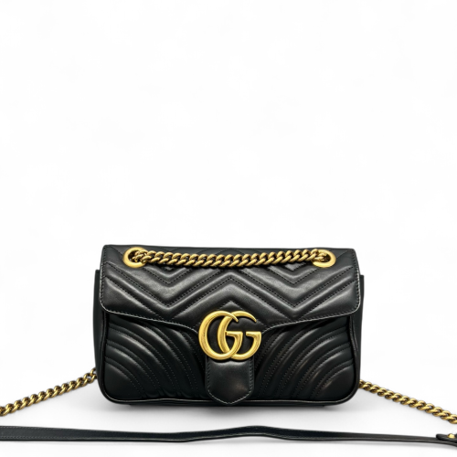 Gucci Matelasse Small GG Marmont Calfskin Black
