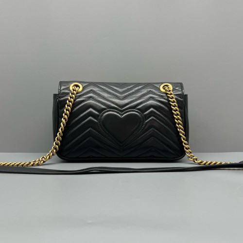 Gucci Matelasse Small GG Marmont Calfskin Black