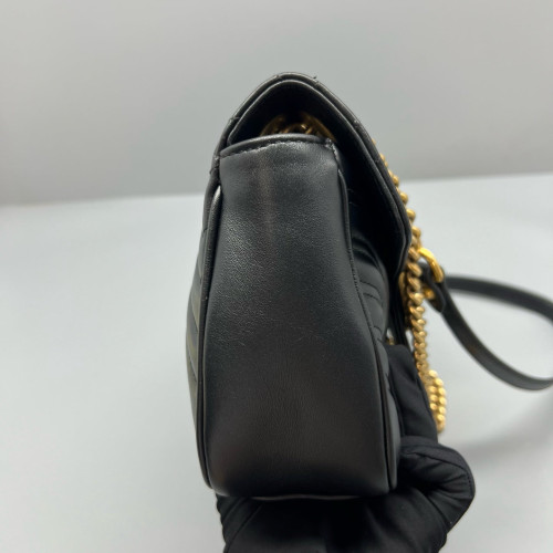 Gucci Matelasse Small GG Marmont Calfskin Black