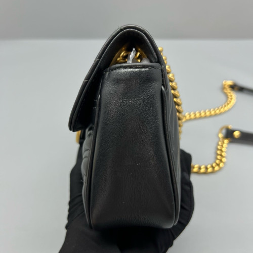 Gucci Matelasse Mini GG Marmont Calfskin Black