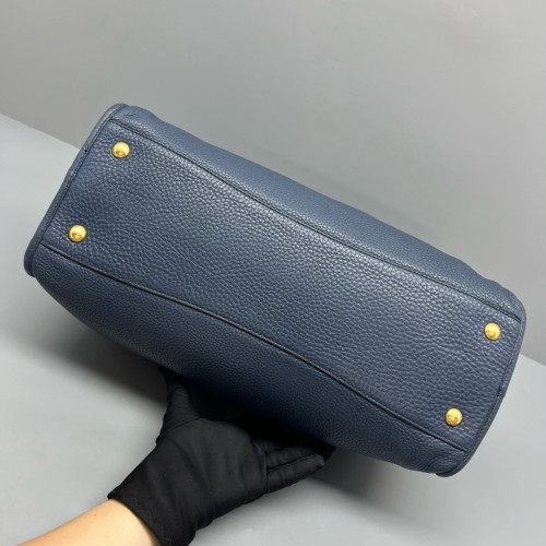 Prada Boston Bag Vitello Daino Dark Blue