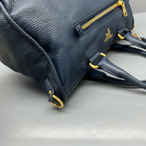 Prada Boston Bag Vitello Daino Dark Blue