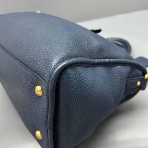 Prada Boston Bag Vitello Daino Dark Blue