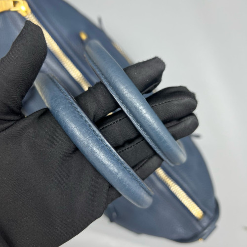 Prada Boston Bag Vitello Daino Dark Blue
