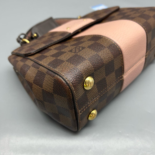 Louis Vuitton Bond Street Handbag BB Damier Ebene Brown Pink Louis Vuitton Bond Street Handbag BB Damier Ebene Brown Pink