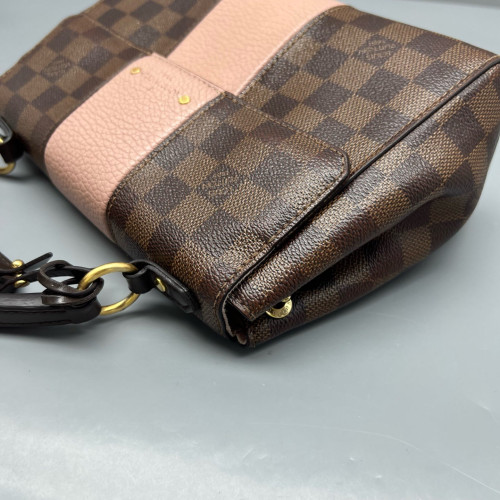 Louis Vuitton Bond Street Handbag BB Damier Ebene Brown Pink Louis Vuitton Bond Street Handbag BB Damier Ebene Brown Pink