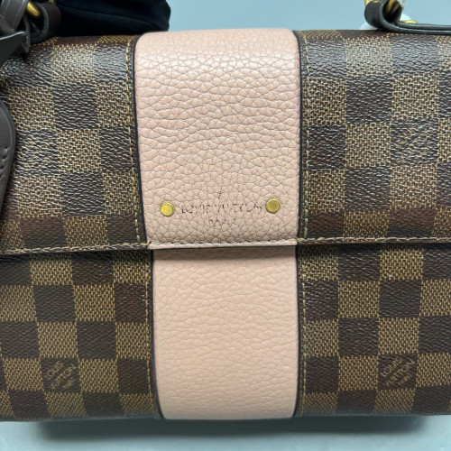Louis Vuitton Bond Street Handbag BB Damier Ebene Brown Pink Louis Vuitton Bond Street Handbag BB Damier Ebene Brown Pink