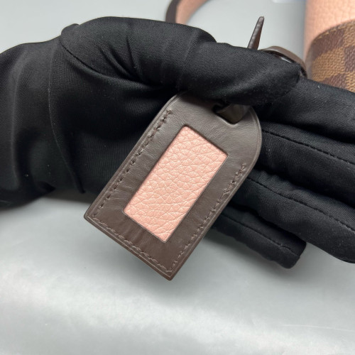 Louis Vuitton Bond Street Handbag BB Damier Ebene Brown Pink Louis Vuitton Bond Street Handbag BB Damier Ebene Brown Pink