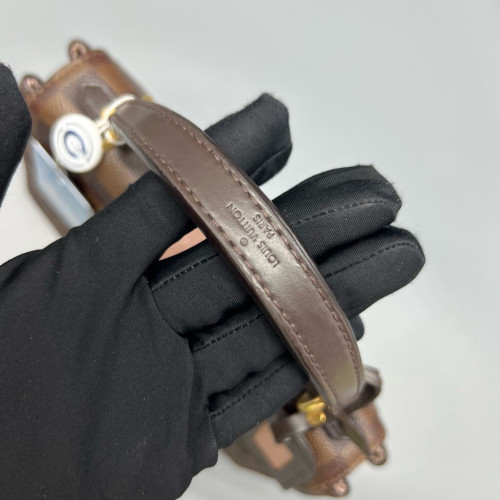 Louis Vuitton Bond Street Handbag BB Damier Ebene Brown Pink Louis Vuitton Bond Street Handbag BB Damier Ebene Brown Pink