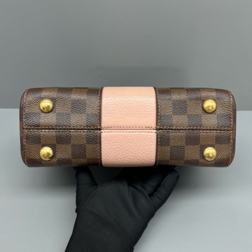 Louis Vuitton Bond Street Handbag BB Damier Ebene Brown Pink Louis Vuitton Bond Street Handbag BB Damier Ebene Brown Pink