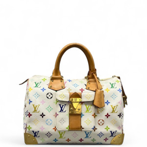 Louis Vuitton Speedy 30 Monogram Multicolor White