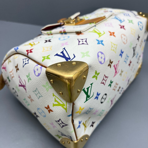 Louis Vuitton Speedy 30 Monogram Multicolor White Louis Vuitton Speedy 30 Monogram Multicolor White