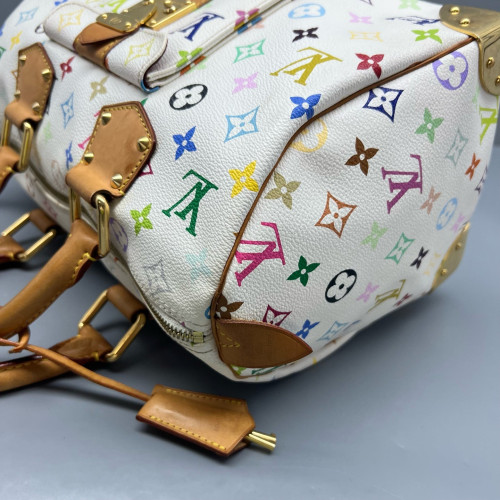 Louis Vuitton Speedy 30 Monogram Multicolor White Louis Vuitton Speedy 30 Monogram Multicolor White