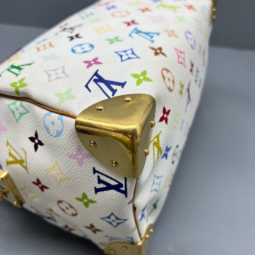 Louis Vuitton Speedy 30 Monogram Multicolor White Louis Vuitton Speedy 30 Monogram Multicolor White