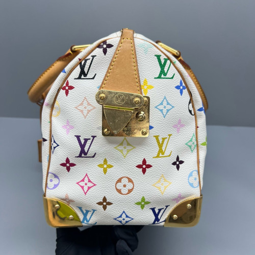 Louis Vuitton Speedy 30 Monogram Multicolor White Louis Vuitton Speedy 30 Monogram Multicolor White