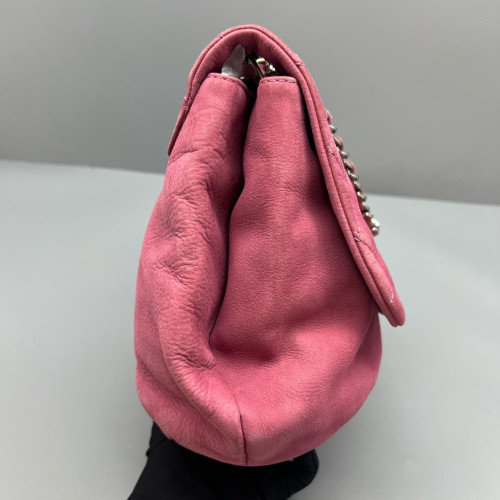 Chanel Quilted Flap Bag Suede Pink Chanel Quilted Flap Bag Suede Pink