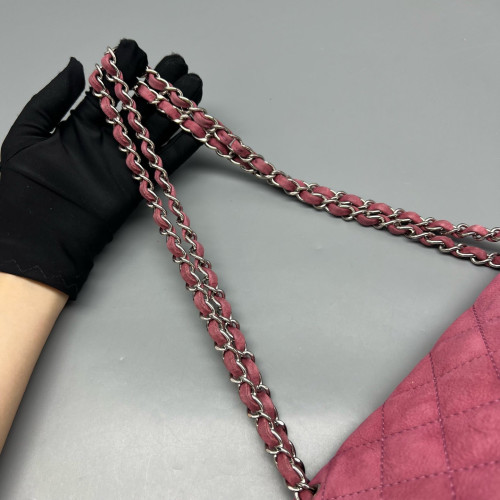 Chanel Quilted Flap Bag Suede Pink Chanel Quilted Flap Bag Suede Pink