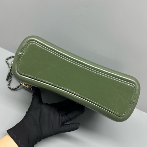 Chanel Quilted Medium Gabrielle Hobo Calfskin Green