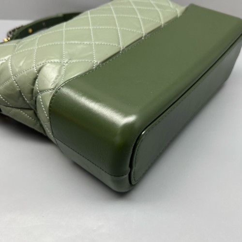 Chanel Quilted Medium Gabrielle Hobo Calfskin Green