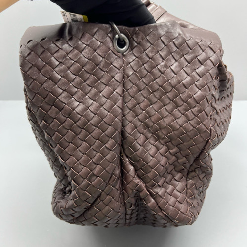 Bottega Veneta Large Campana Hobo Calfskin Intrecciato Dark Brown
