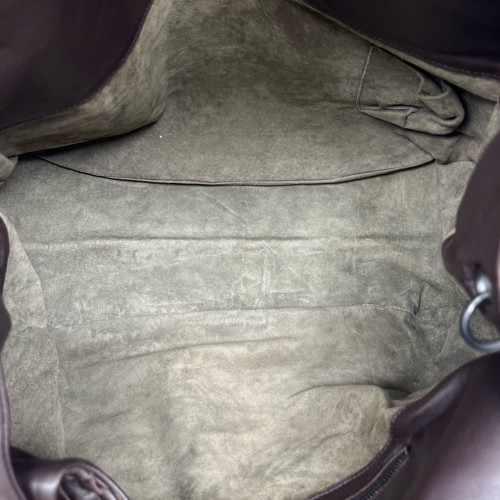 Bottega Veneta Large Campana Hobo Calfskin Intrecciato Dark Brown