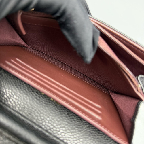 Chanel Quilted Wallet On Chain Calfskin Black