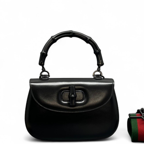 Gucci Bamboo 1947 Medium Calfskin Black
