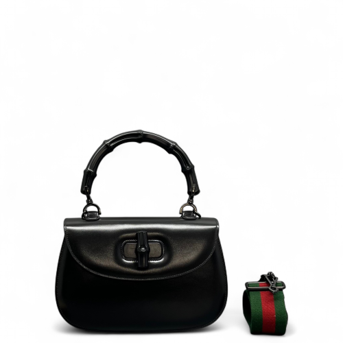 Gucci Bamboo 1947 Medium Calfskin Black