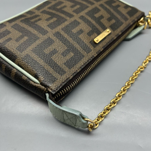 Fendi Chain Hobo FF Brown White Black