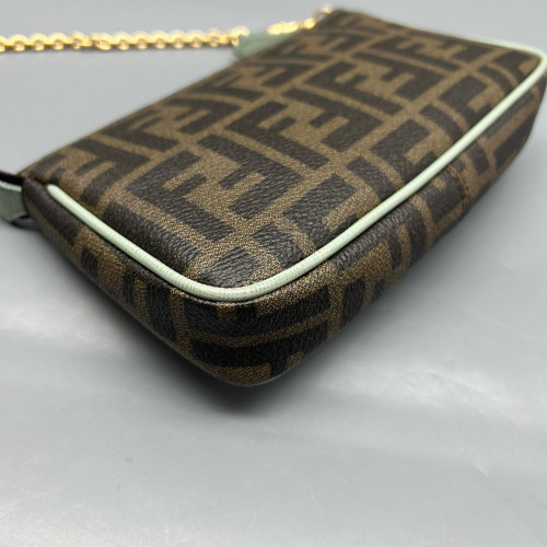 Fendi Chain Hobo FF Brown White Black