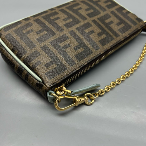 Fendi Chain Hobo FF Brown White Black