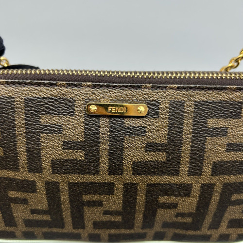 Fendi Chain Hobo FF Brown White Black