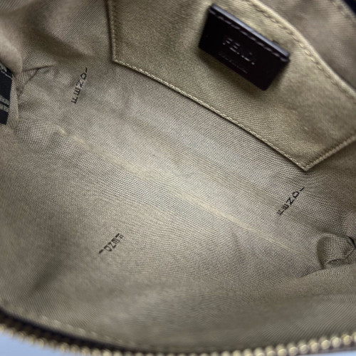 Fendi Chain Hobo FF Brown White Black