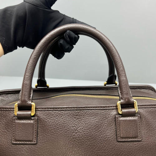Loewe Amazona 36 Calfskin Dark Brown