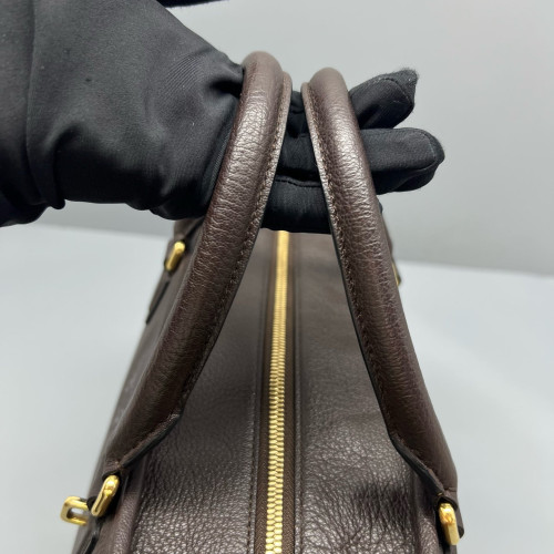 Loewe Amazona 36 Calfskin Dark Brown