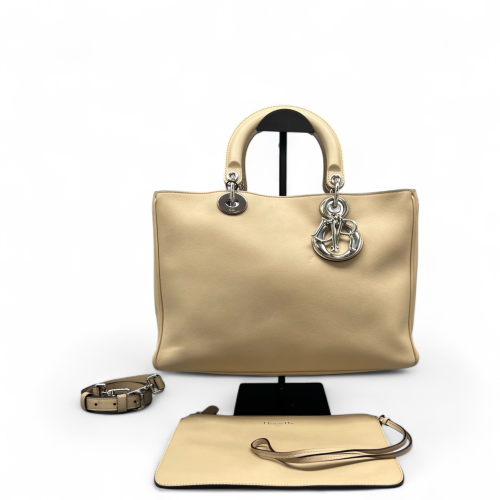 Dior Medium Diorissimo Tote Calfskin Natural Tan