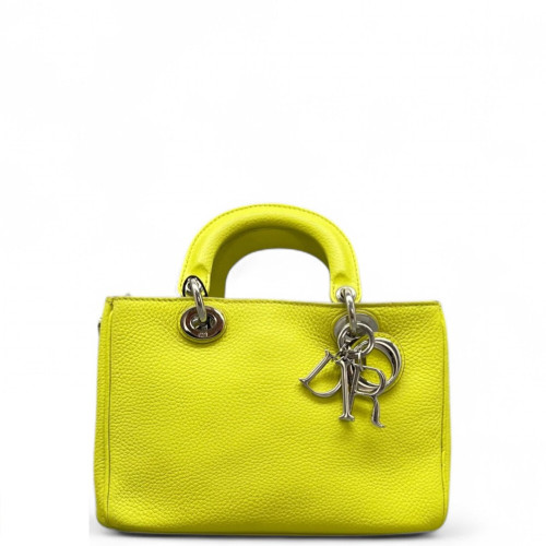 Dior Small Diorissimo Tote Grained Calfskin Yellow