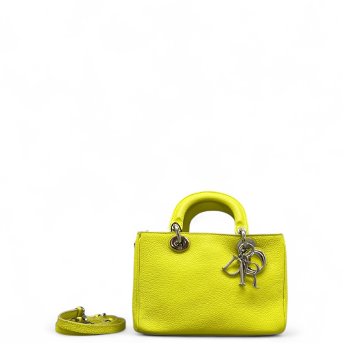 Dior Small Diorissimo Tote Grained Calfskin Yellow