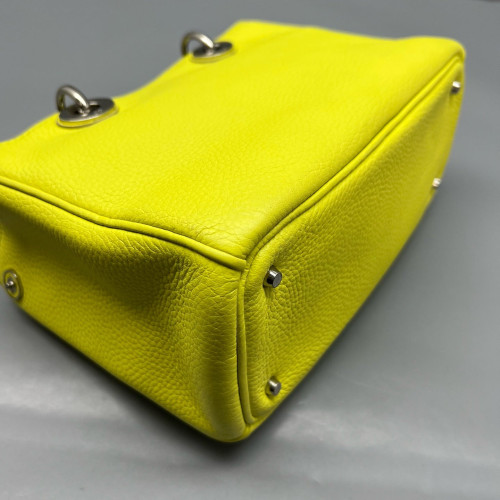 Dior Small Diorissimo Tote Grained Calfskin Yellow