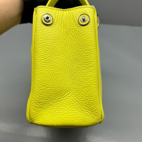 Dior Small Diorissimo Tote Grained Calfskin Yellow