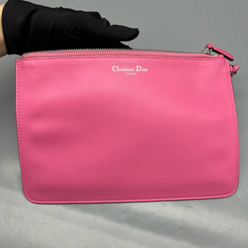 Dior Medium Diorissimo Tote Calfskin Pink Beige Dark Blue