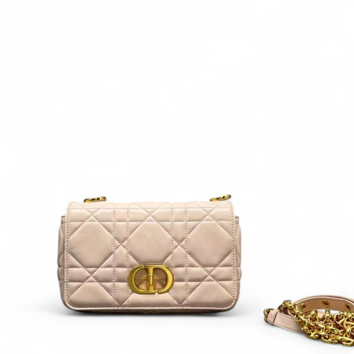 Dior Small Caro Bag Calfskin Light Pink