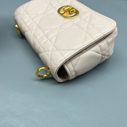 Dior Small Caro Bag Calfskin Light Pink