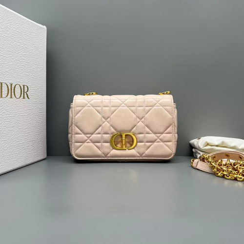 Dior Small Caro Bag Calfskin Light Pink