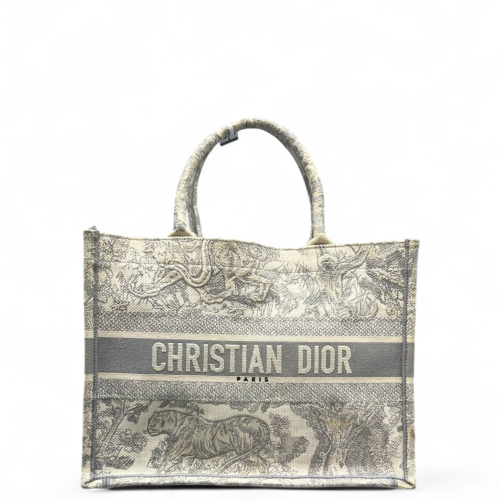 Dior Medium Book Tote Canvas Light Grey Beige Dior Medium Book Tote Canvas Light Grey Beige