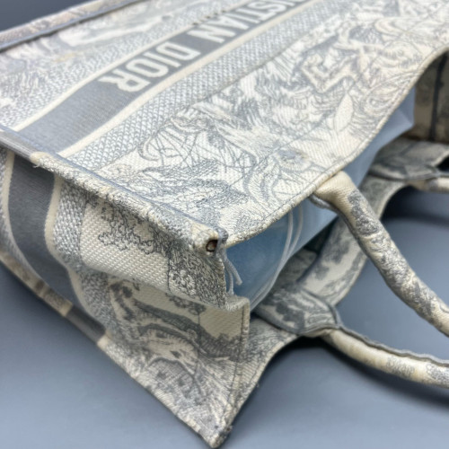 Dior Medium Book Tote Canvas Light Grey Beige Dior Medium Book Tote Canvas Light Grey Beige