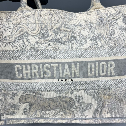 Dior Medium Book Tote Canvas Light Grey Beige Dior Medium Book Tote Canvas Light Grey Beige