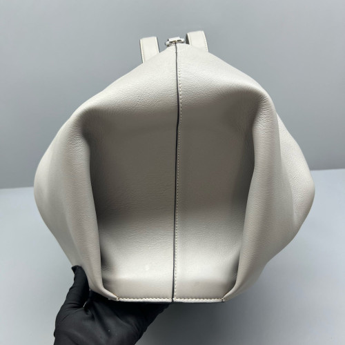 Loewe Elephant Shoulder Bag Calfskin Light Grey