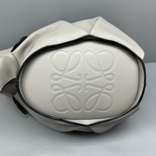 Loewe Elephant Shoulder Bag Calfskin Light Grey